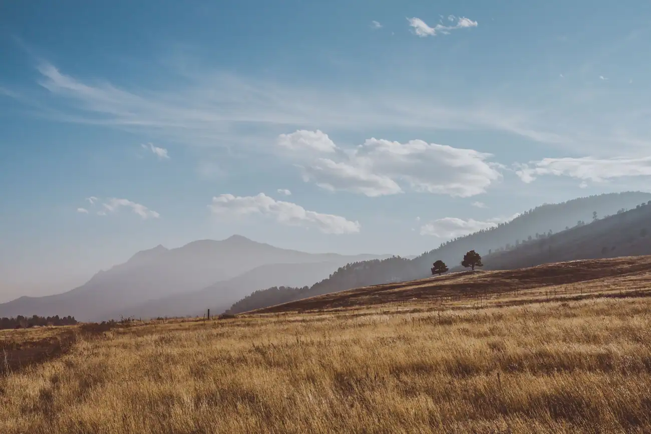 Open grassland on the Boulder plains below the foothills
