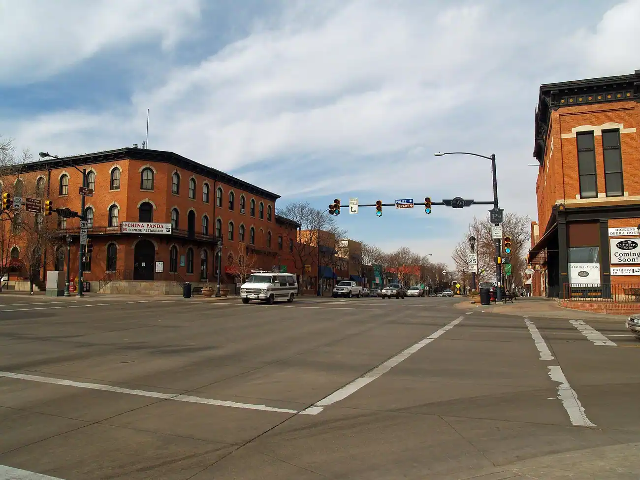 Historic Main Street in downtown Longmont, CO